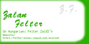 zalan felter business card